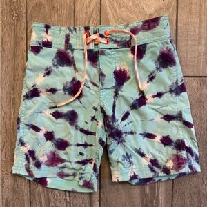 Crewcuts Aqua and Purple Tie-Dye Shorts